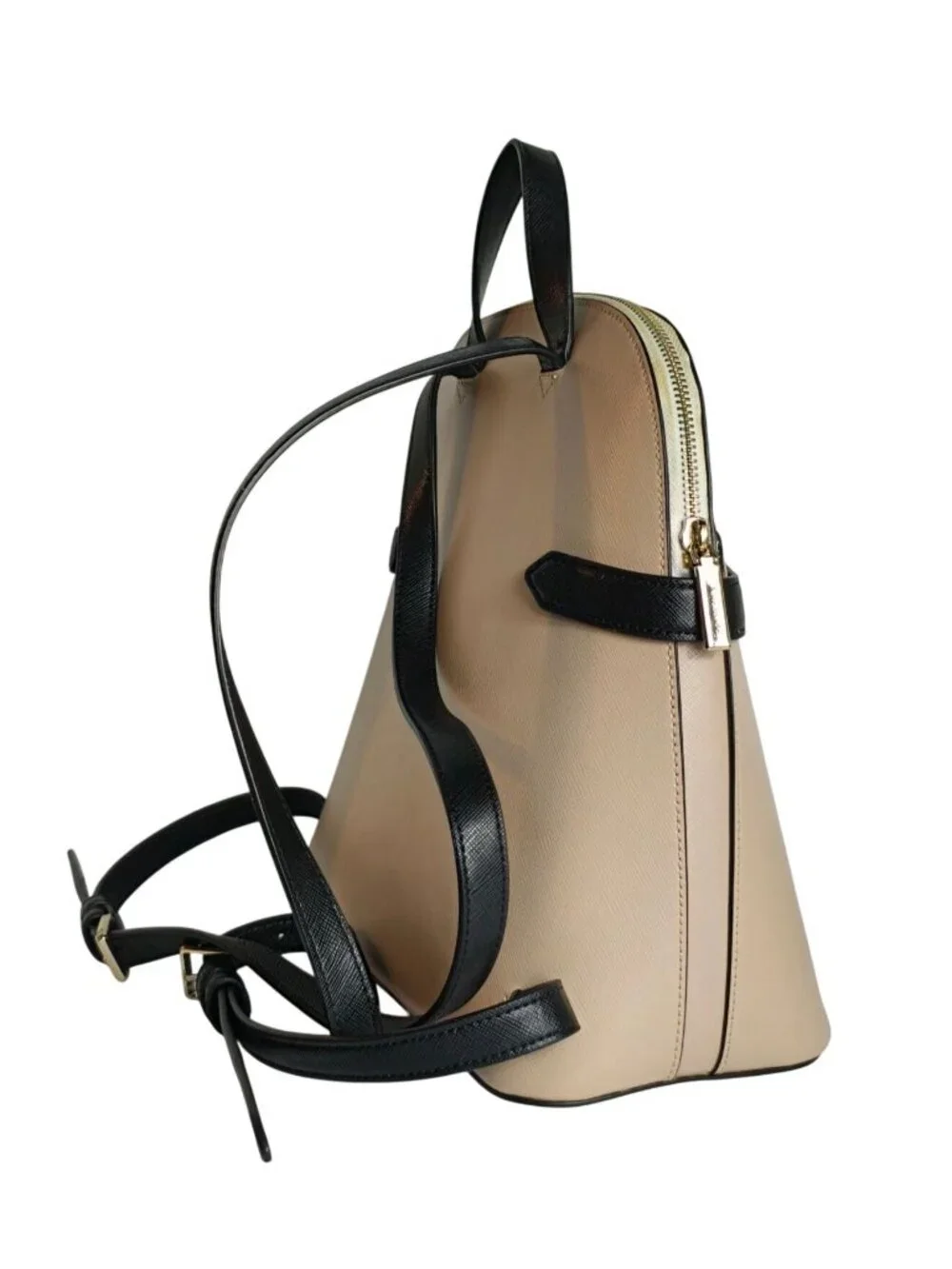Kate Spade Staci Dome Med Backpack Beige White Saffiano Leather KG021 Ret $359